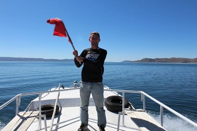 In Peru, exploring Lake Titicaca; June 2015